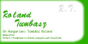 roland tumbasz business card